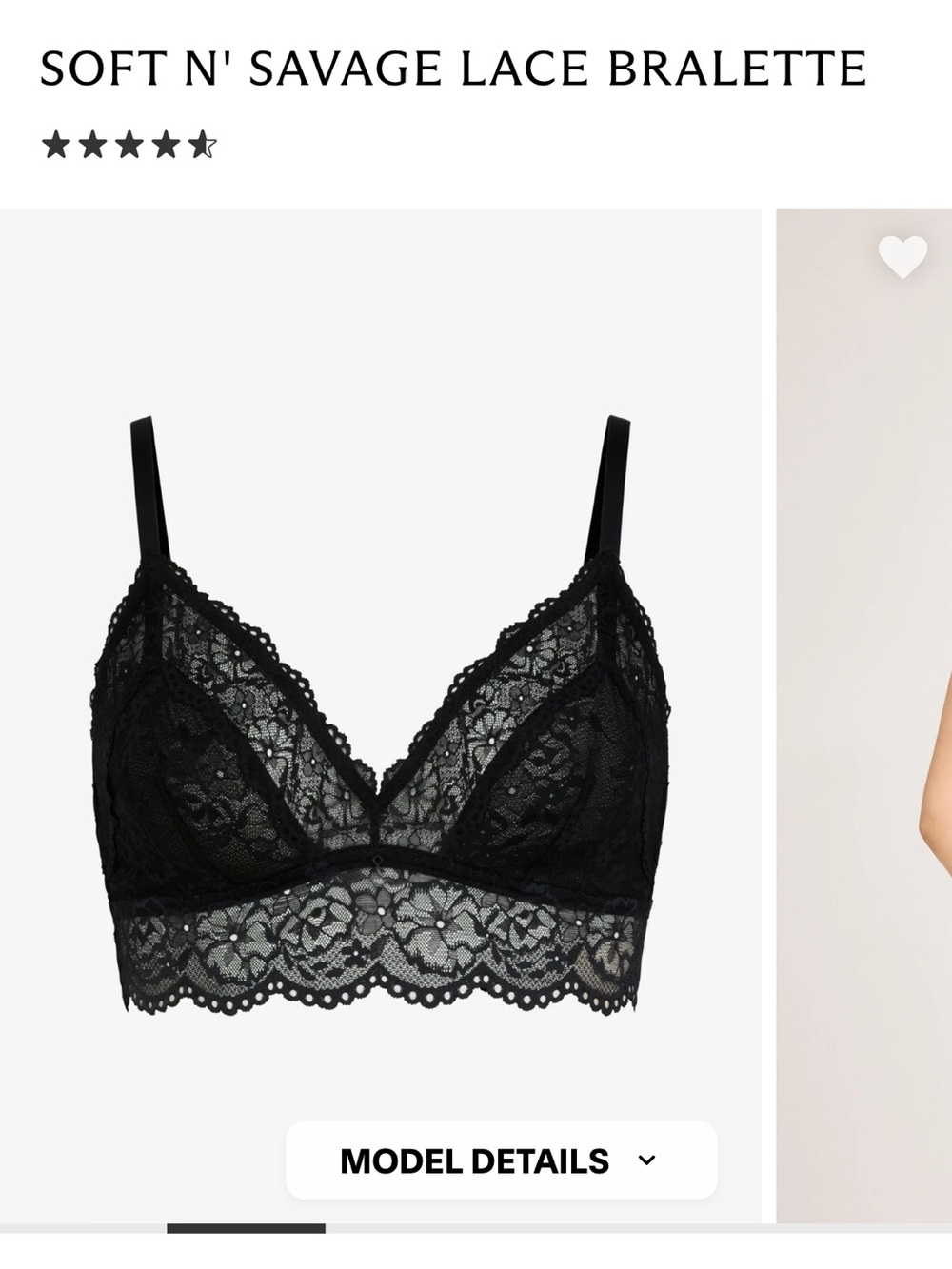 Savage X Fenty Black Lace Bralette